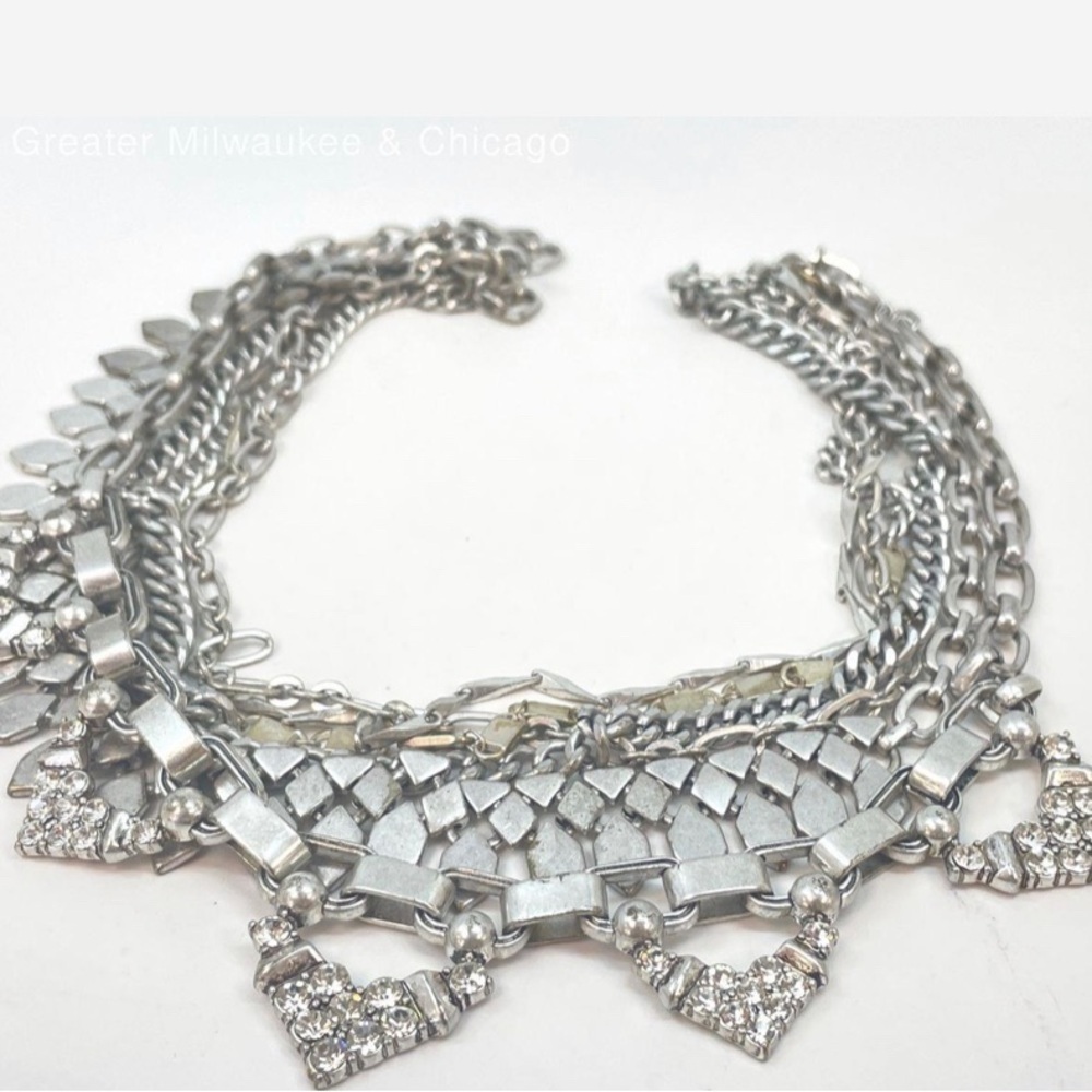 Stella & Dot Silver Heart Necklace wear it multiple ways!